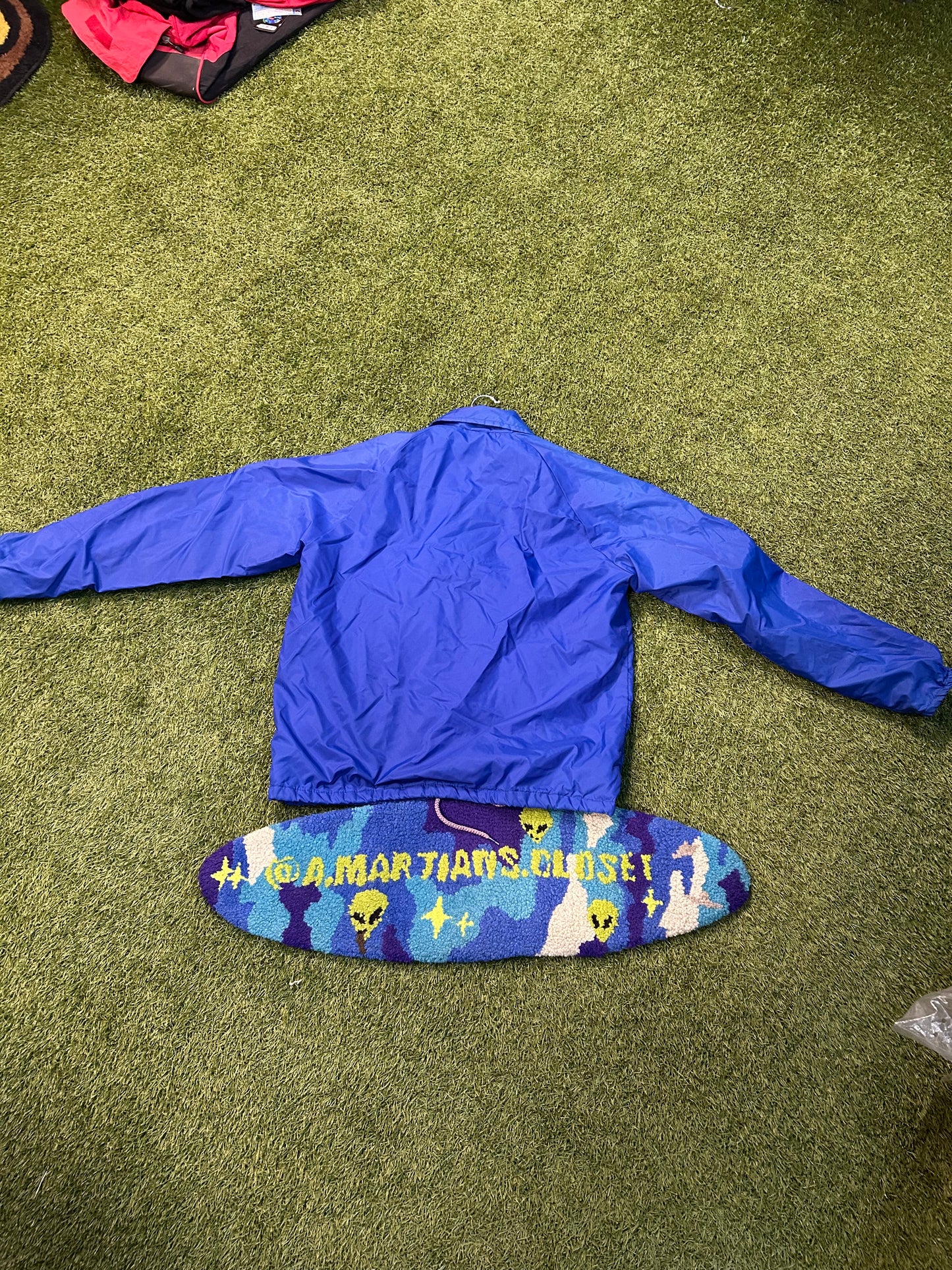 Vintage 90s Miller Lite Blue Collard Jacket