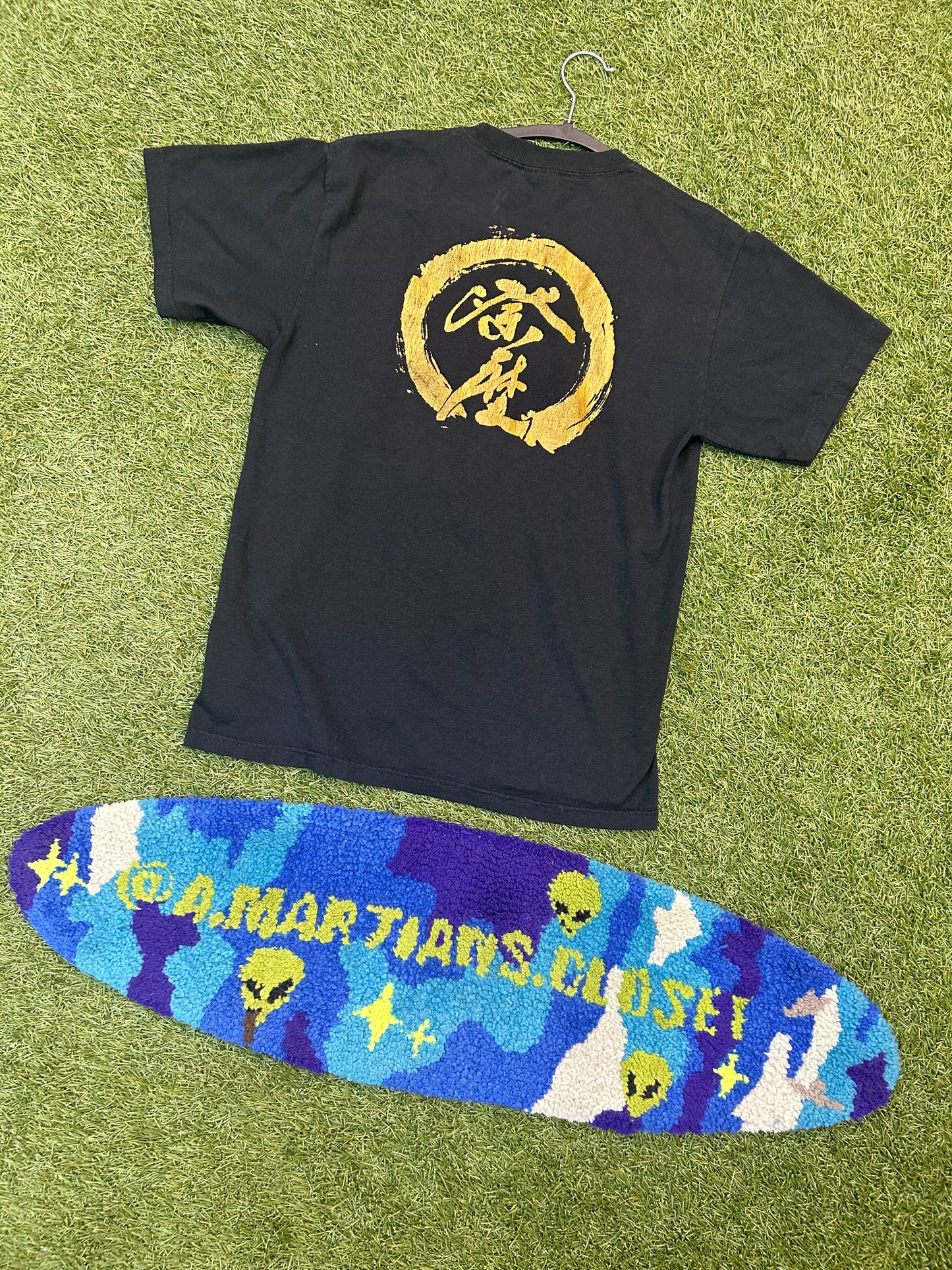 Vintage Chinese Writing Black Tee