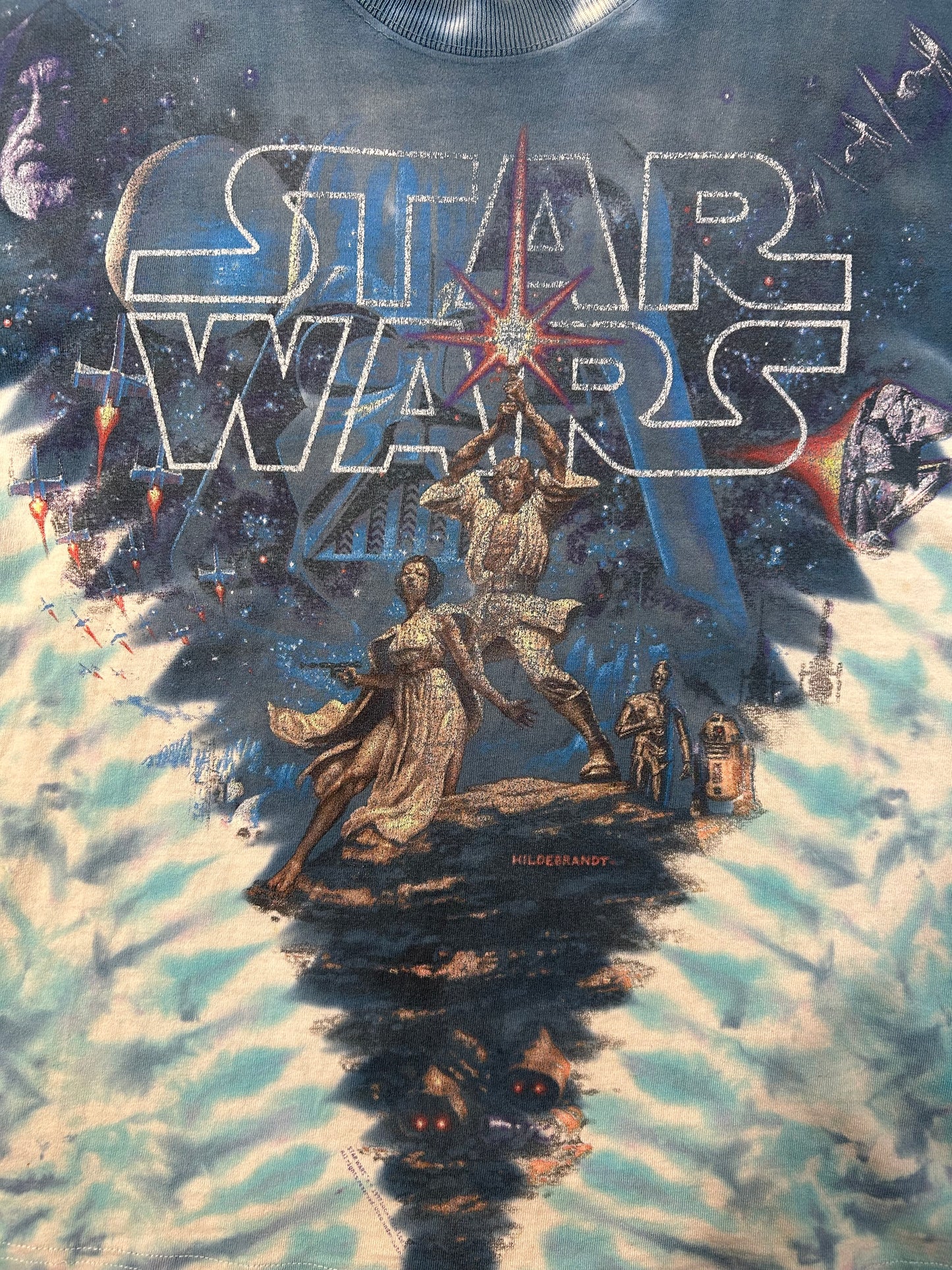 Vintage 1997 Star Wars Liquid Blue AOP Tee