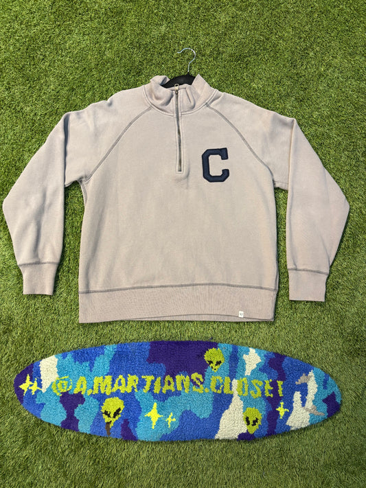 Grey Cleveland Indians 47 Brand Quarter Zip sweater Size Medium
