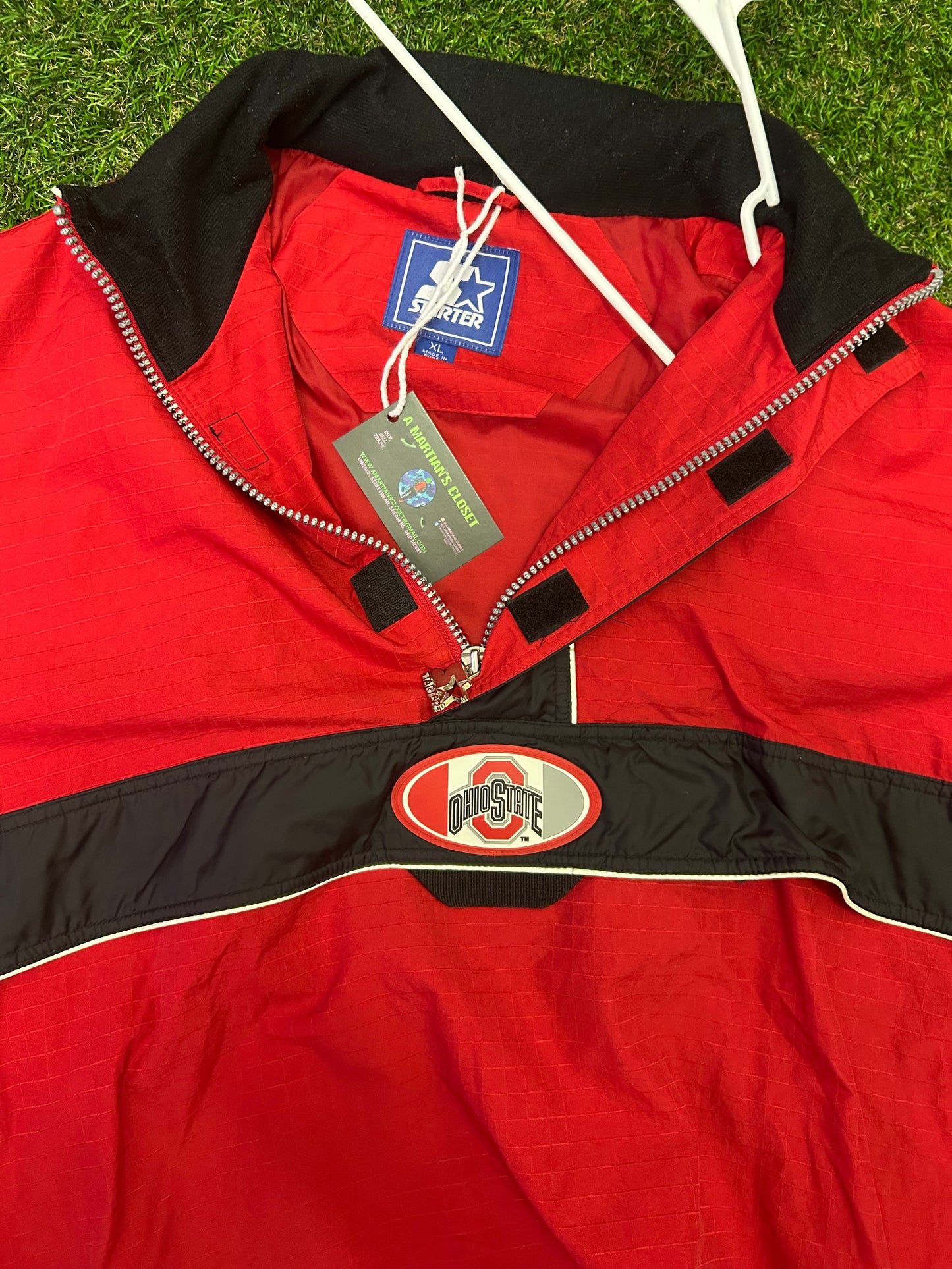 Rare Vintage 90s Ohio State Starter Pullover W/Hood