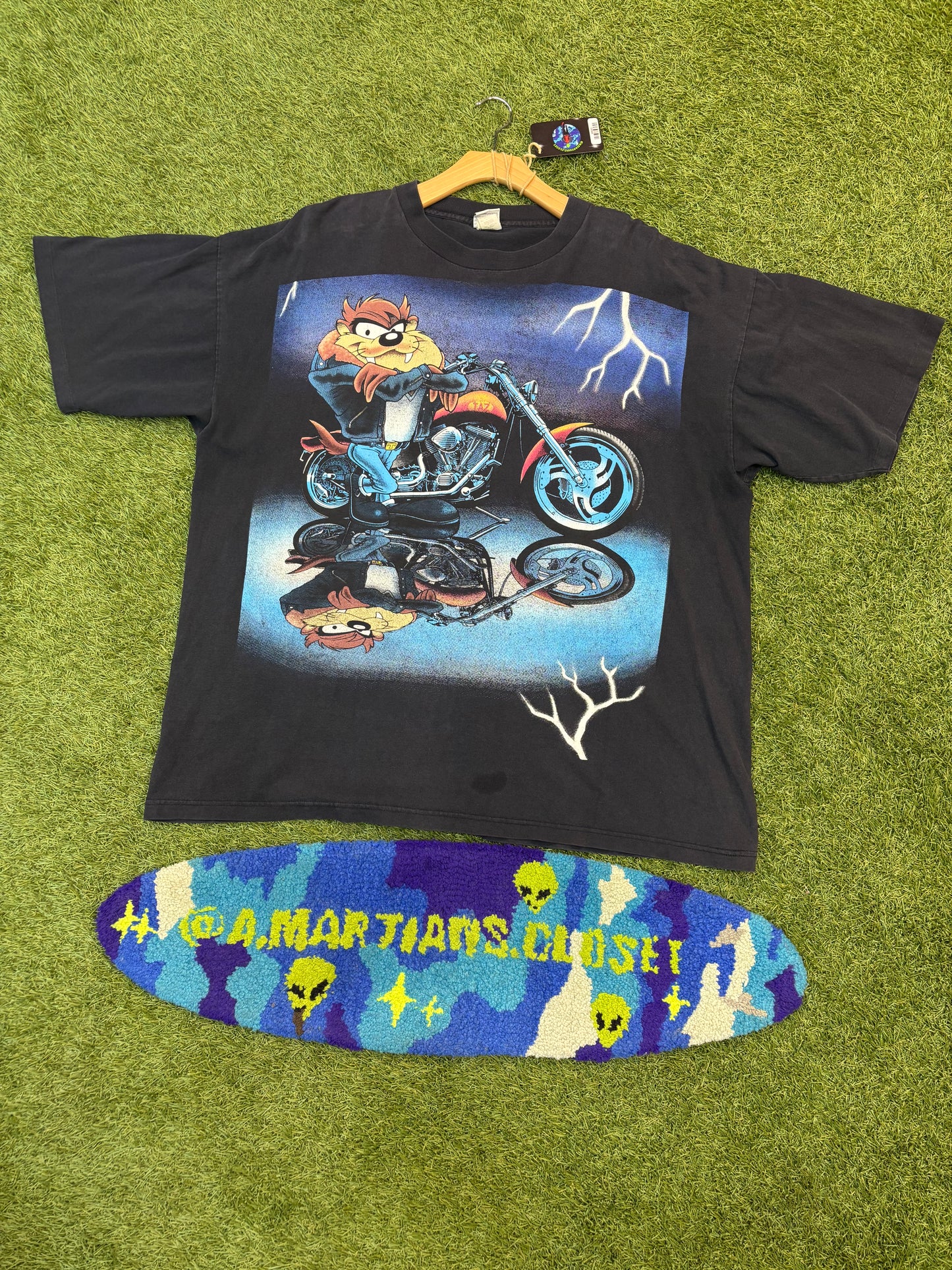 Vintage 1997 Tasmania Devil Biker Reflection Tee