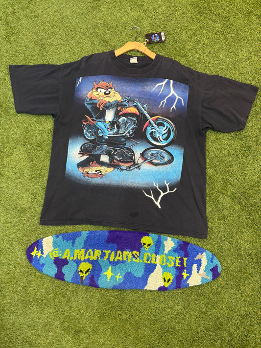 Vintage 1997 Tasmania Devil Biker Reflection Tee