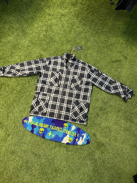 Y2K Jordan Prowler Plaid Windbreaker Jacket