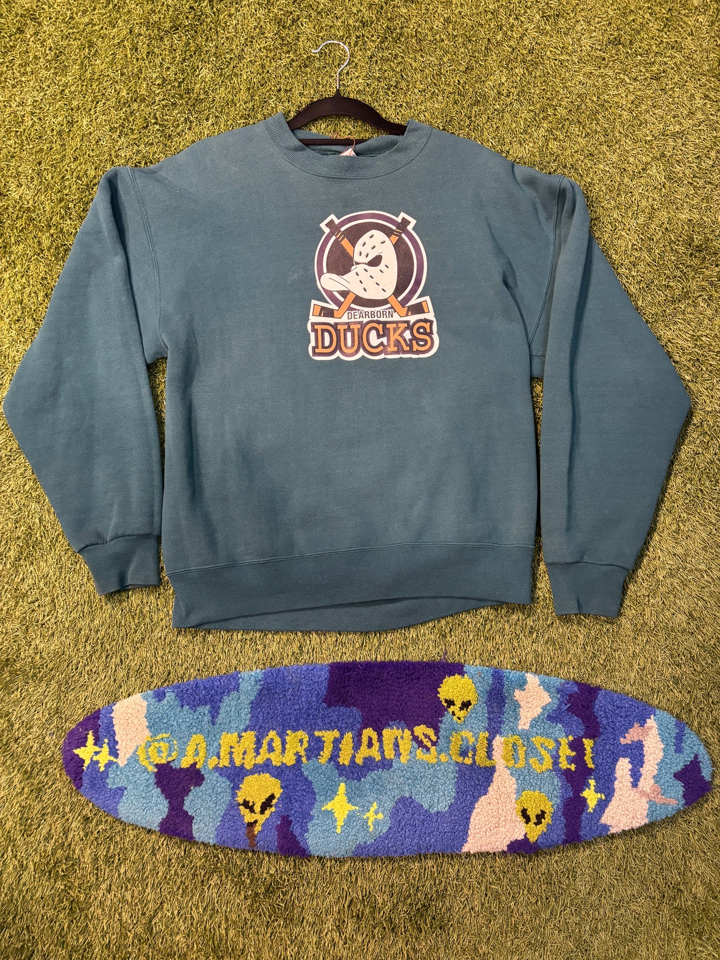 Green Dearborn Ducks Crewneck Sweater Size XL