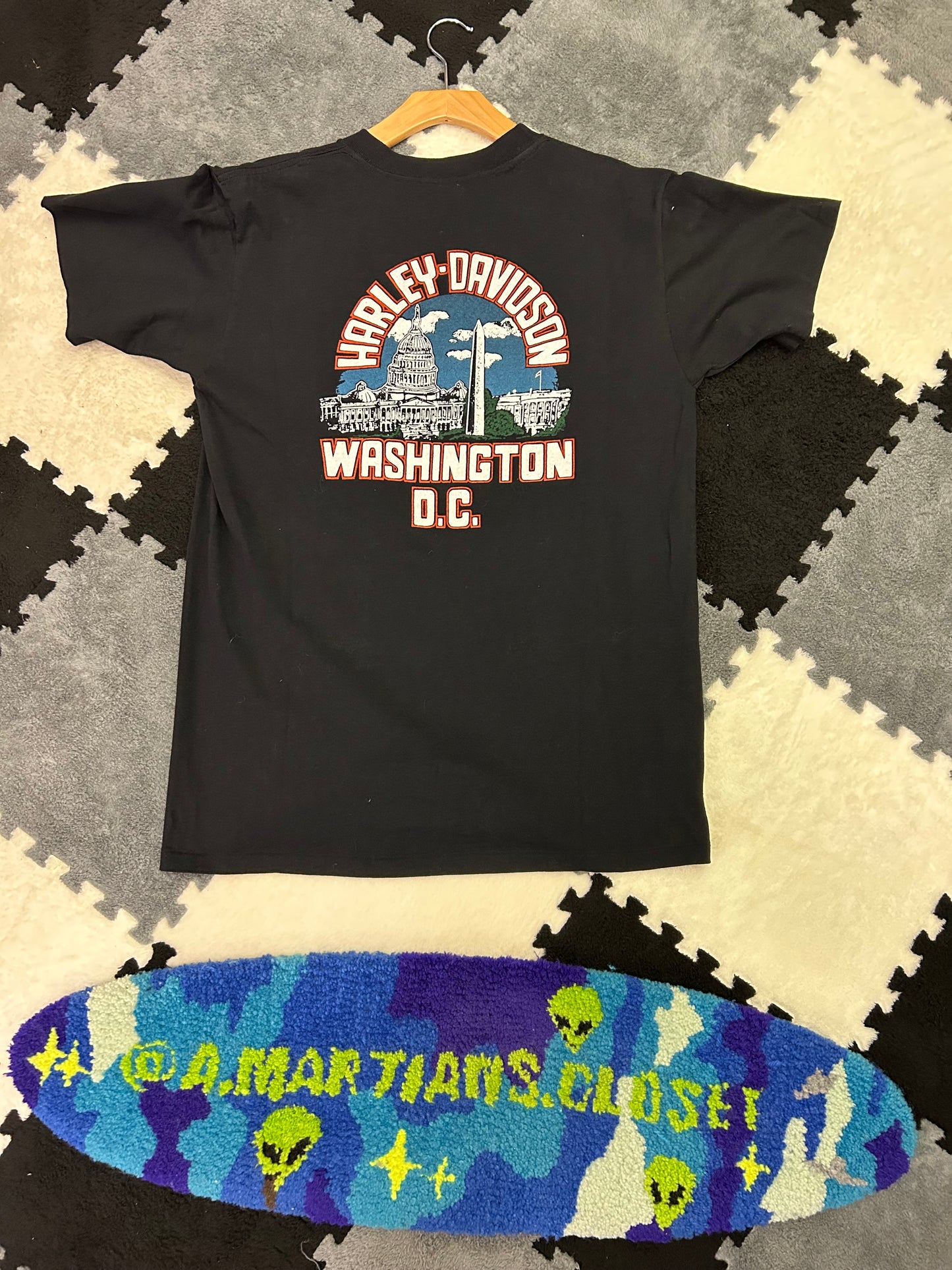 Rare Vintage 1990 Harley Davidson Washington D.C. Tee