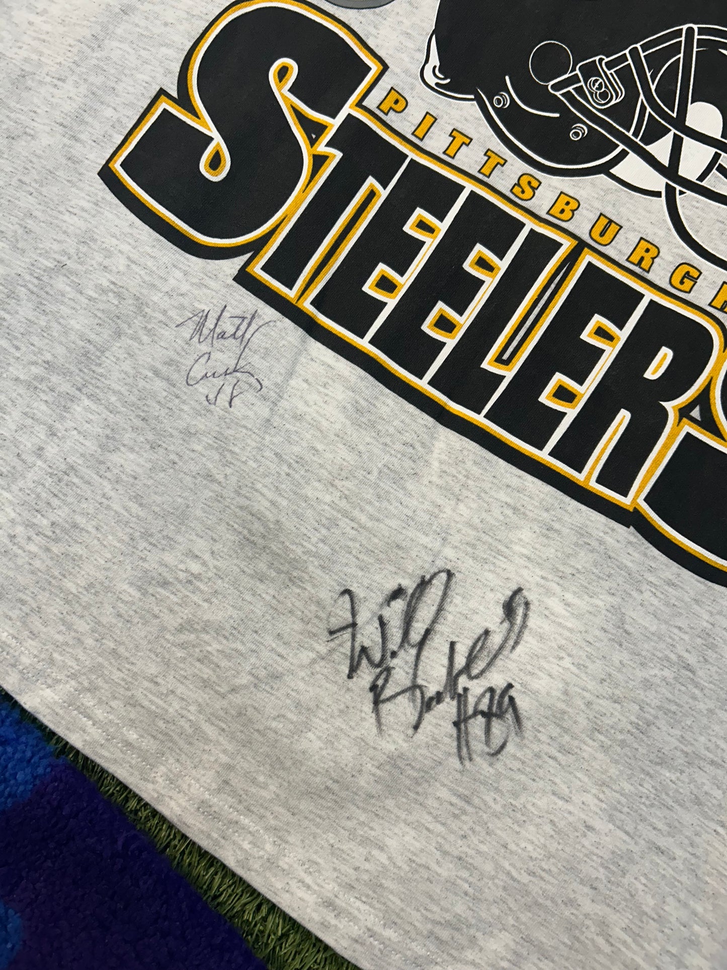 Year 2001 Pittsburgh Steelers NFL AFC Champions Signed Tee