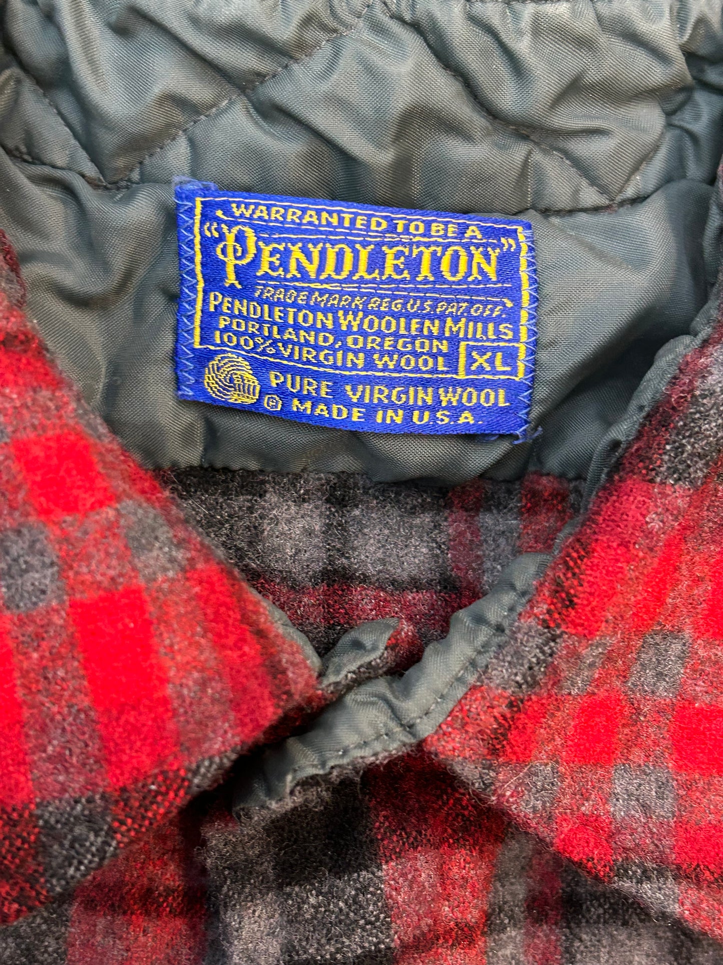 Vintage Pendleton Red Flannel Button Up Shirt