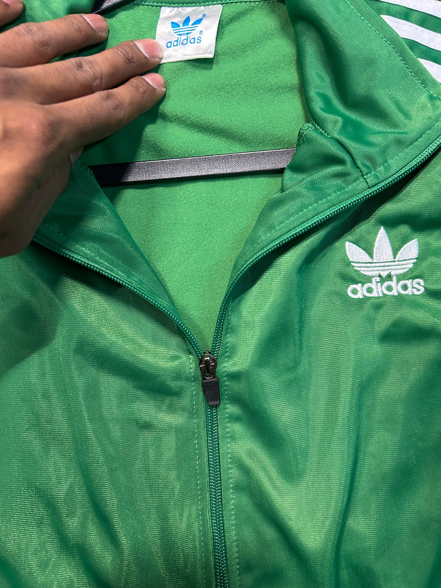 Vintage 90s Adidas Green Track Jacket