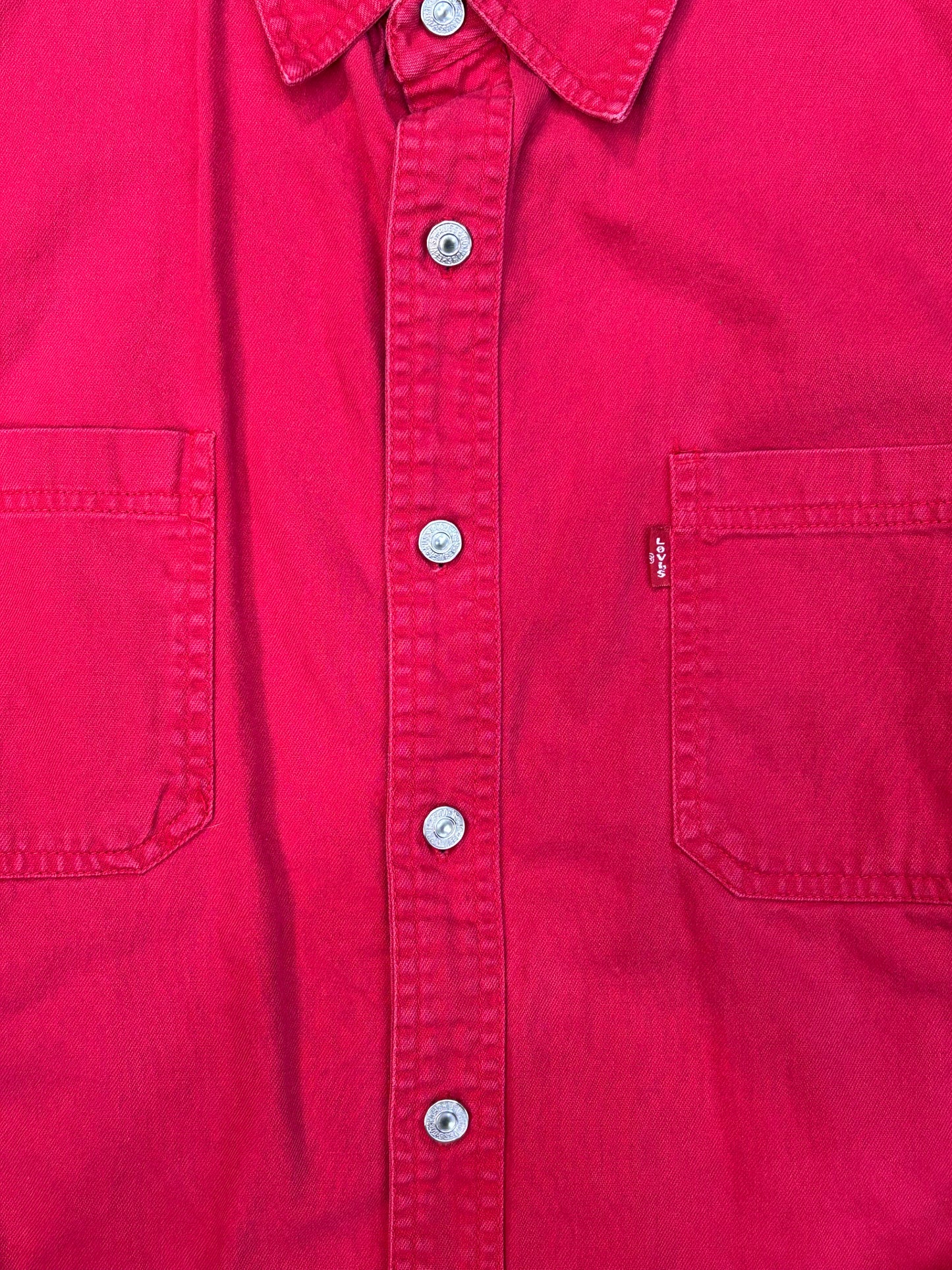 Vintage Levi’s Red Denim Button Down Shirt
