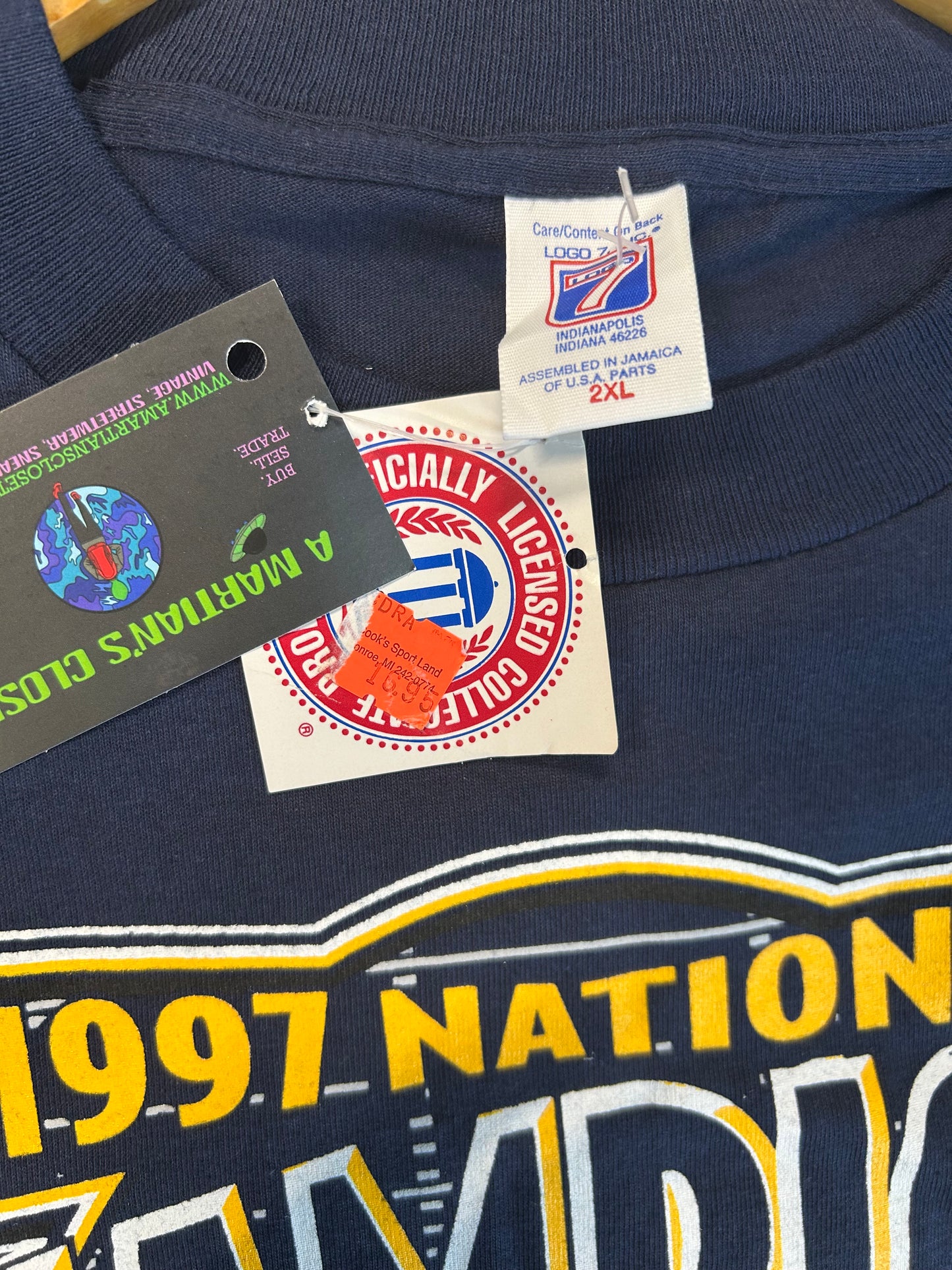 Vintage 1997 National Champion Michigan Wolverines Tee
