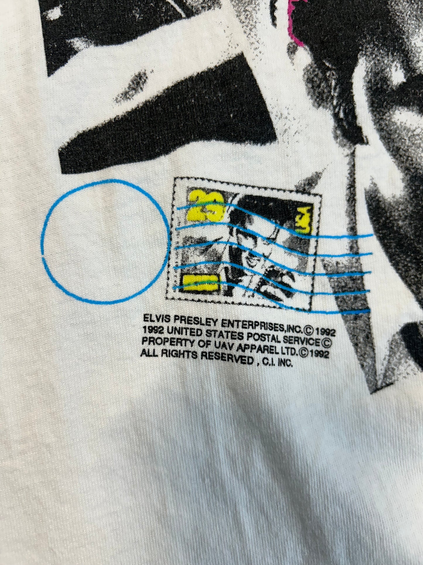 Vintage 1992 Elvis Presley Postcard Tee