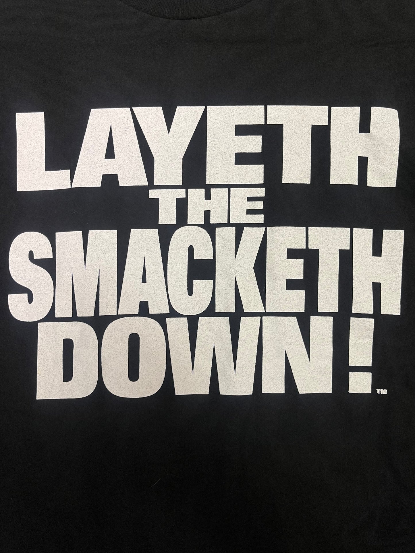 Rare Vintage 1998 WWF Layeth The Smacketh Down! Tee