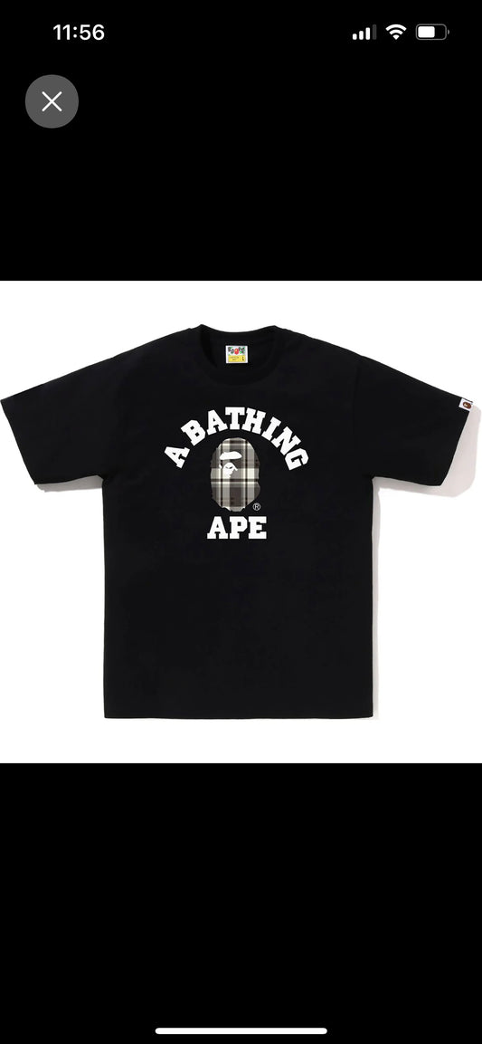 Bape Checkered College Tee