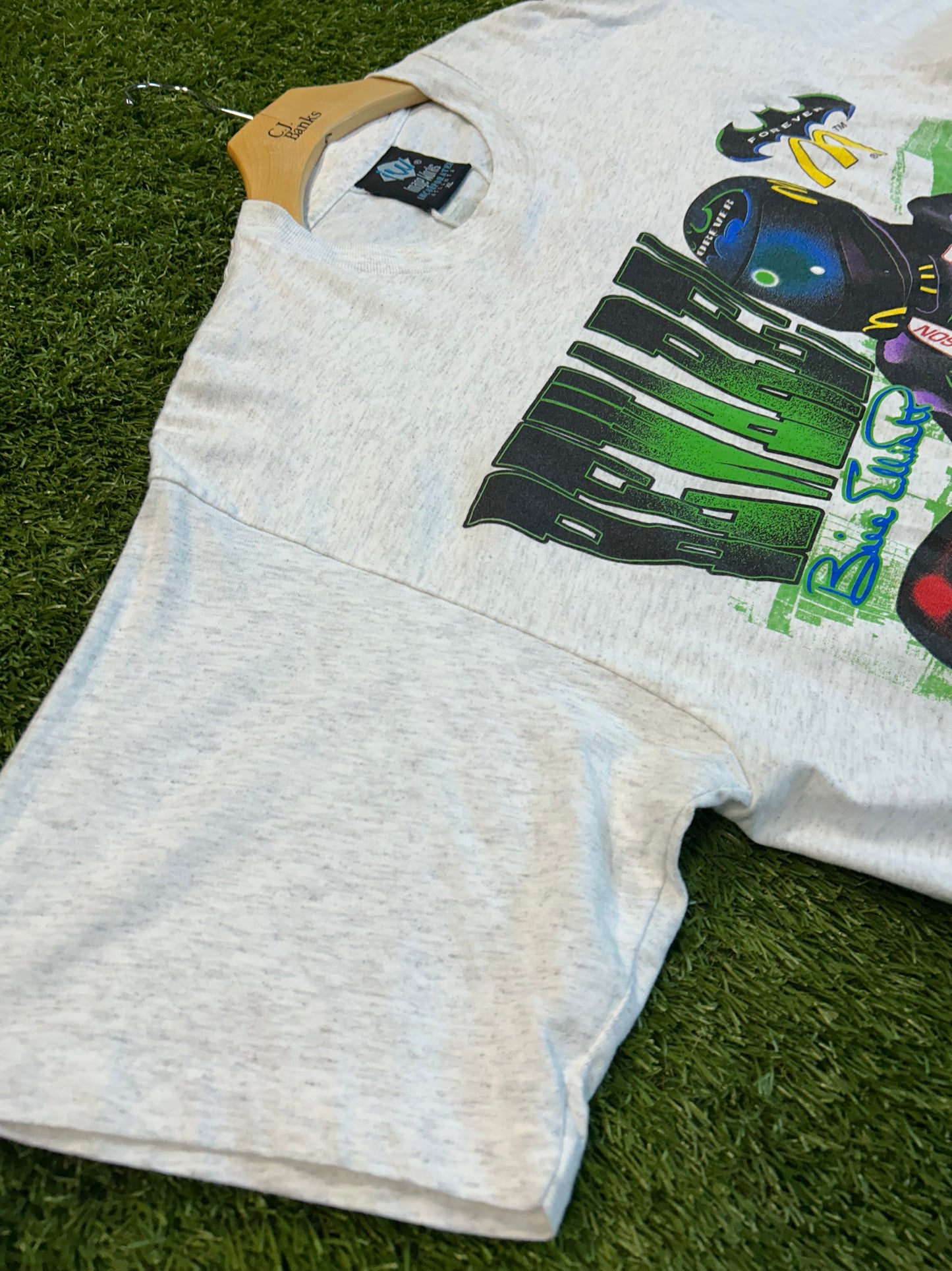 Vintage 1995 Bill Elliot Beware #94 X Batman Forever NASCAR Tee