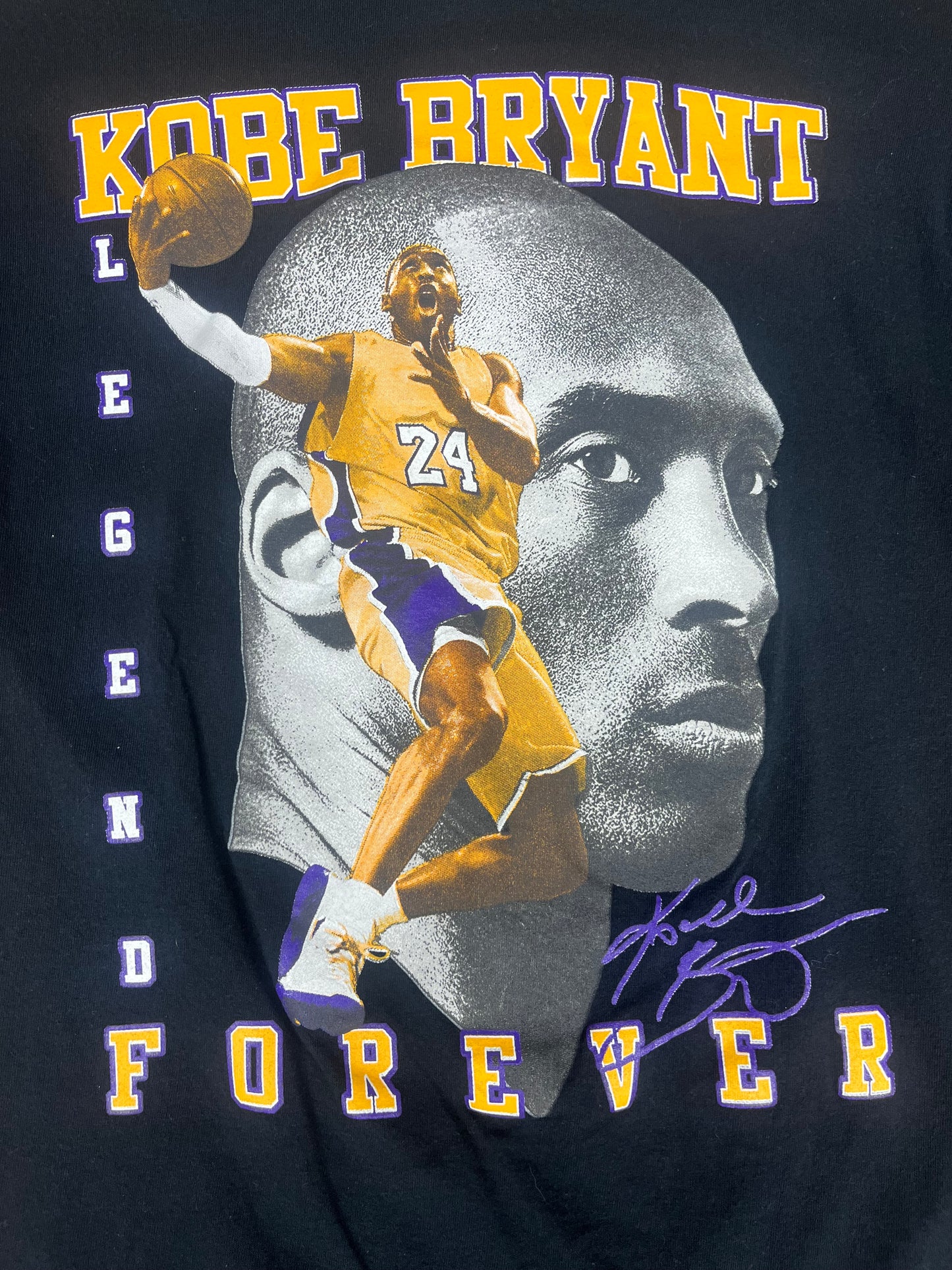 Retro Style Kobe Bryant Black Mamba Forever Tee