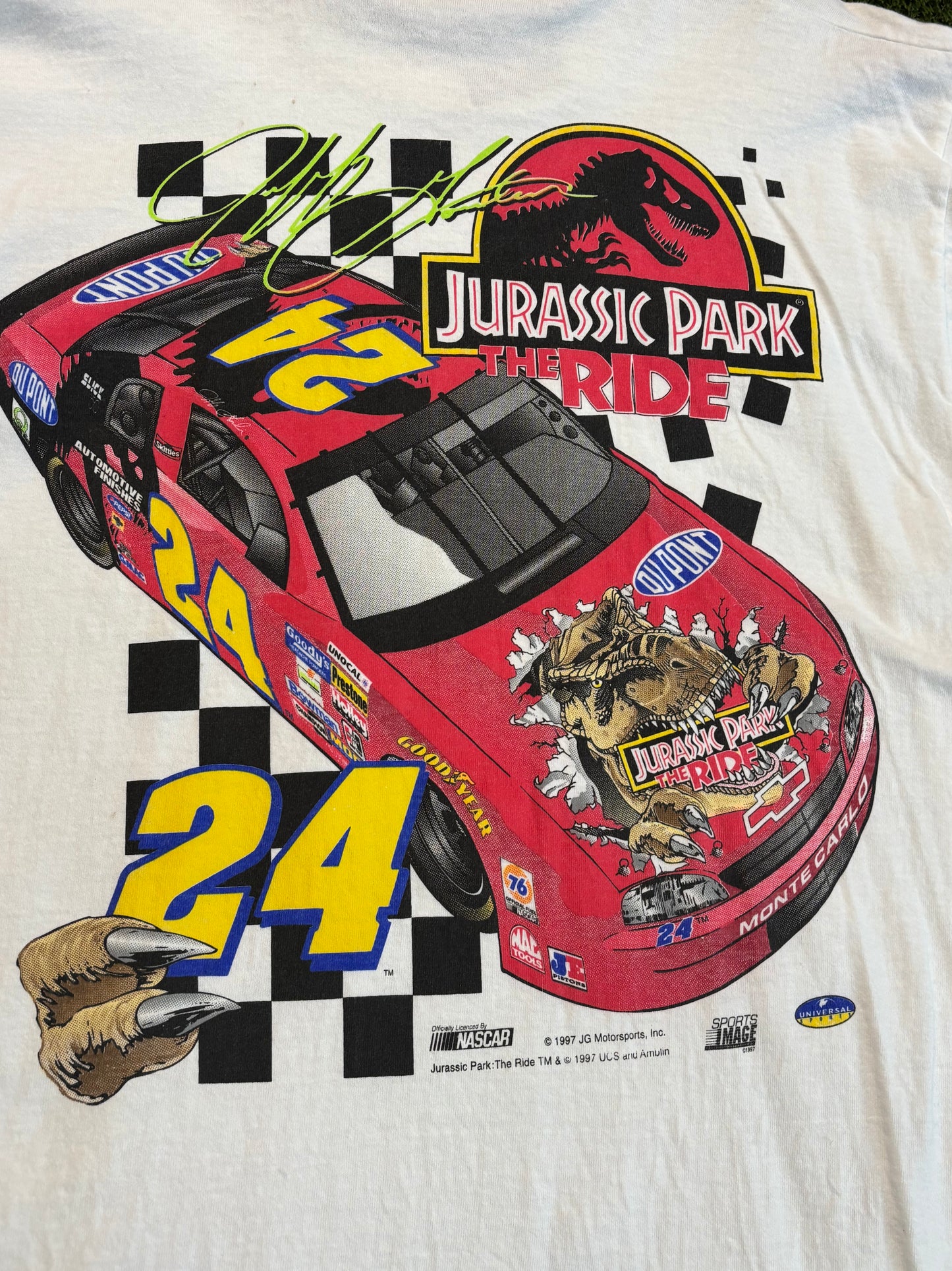 Vintage 1997 Jurassic Park NASCAR Tee