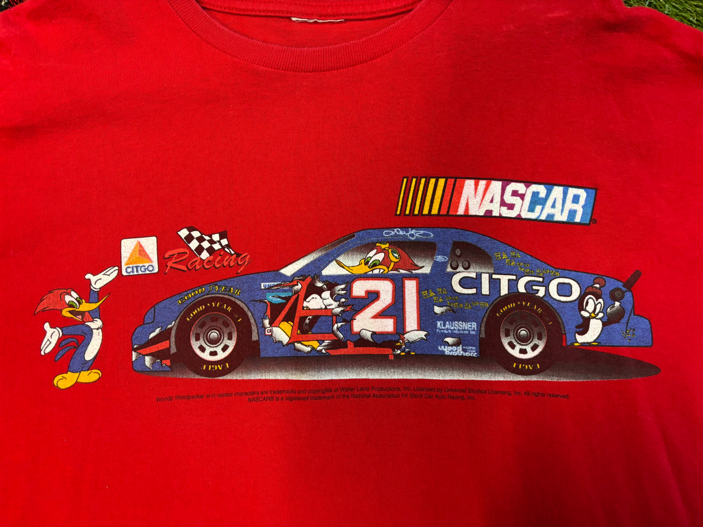90s Single Stitch Woody The Woodpecker Citgo Racing NASCAR T-Shirt Size 2XL