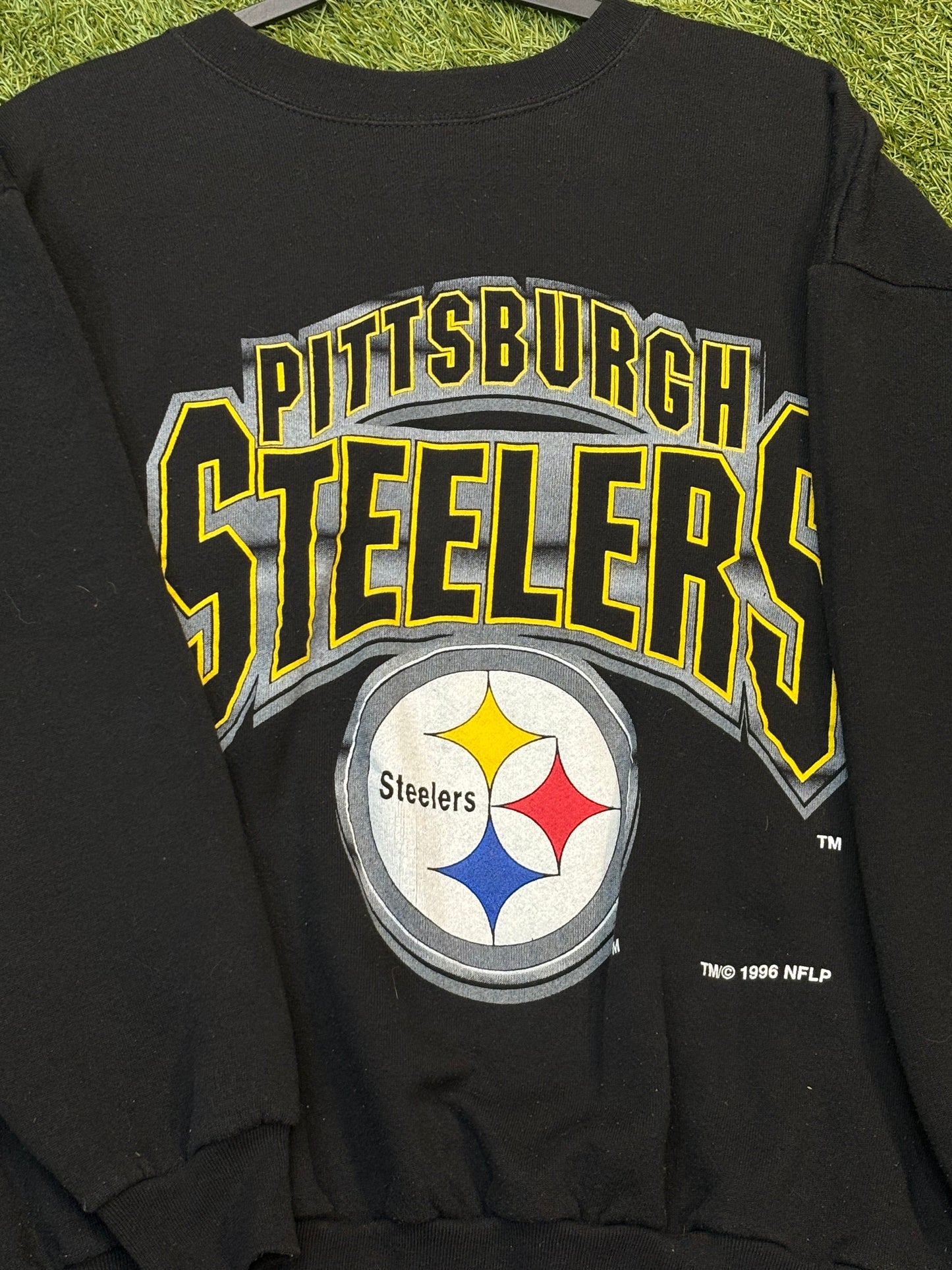 Vintage Logo7 Pittsburgh Steelers NFL Crewneck