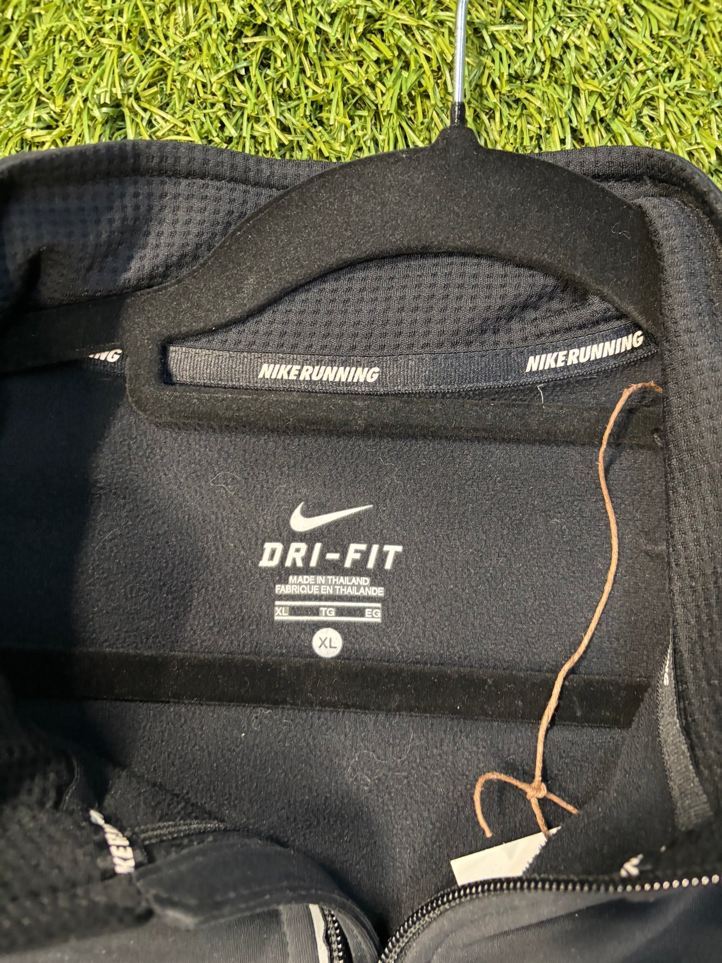 Black and Dark Grey Nike Running Dri-fit Full Zip Jacket Size XL