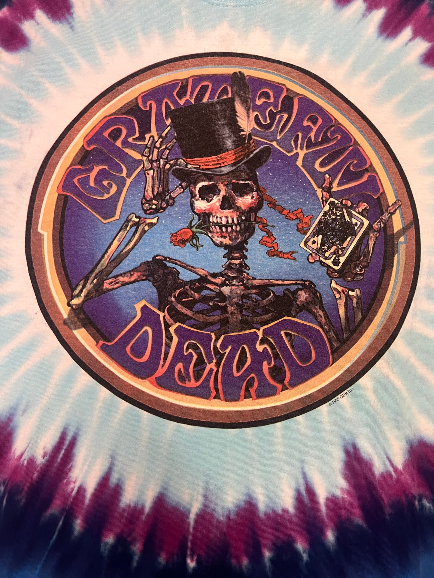 Retro Style Liquid Blue Grateful Dead Tee