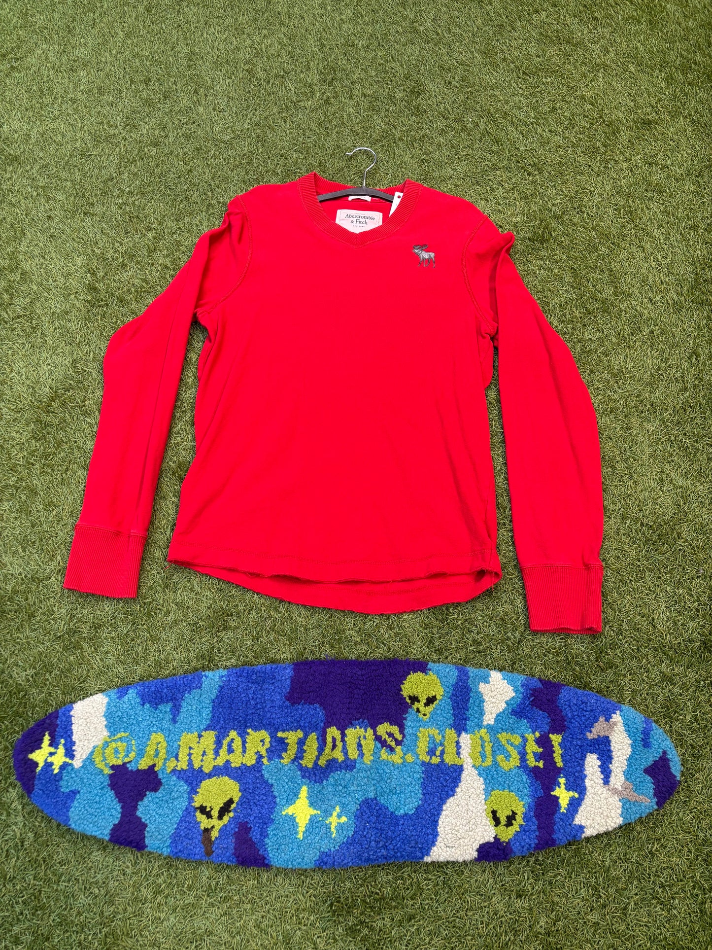Abercrombie and Fitch Muscle fit Sweater Embroidered Logo