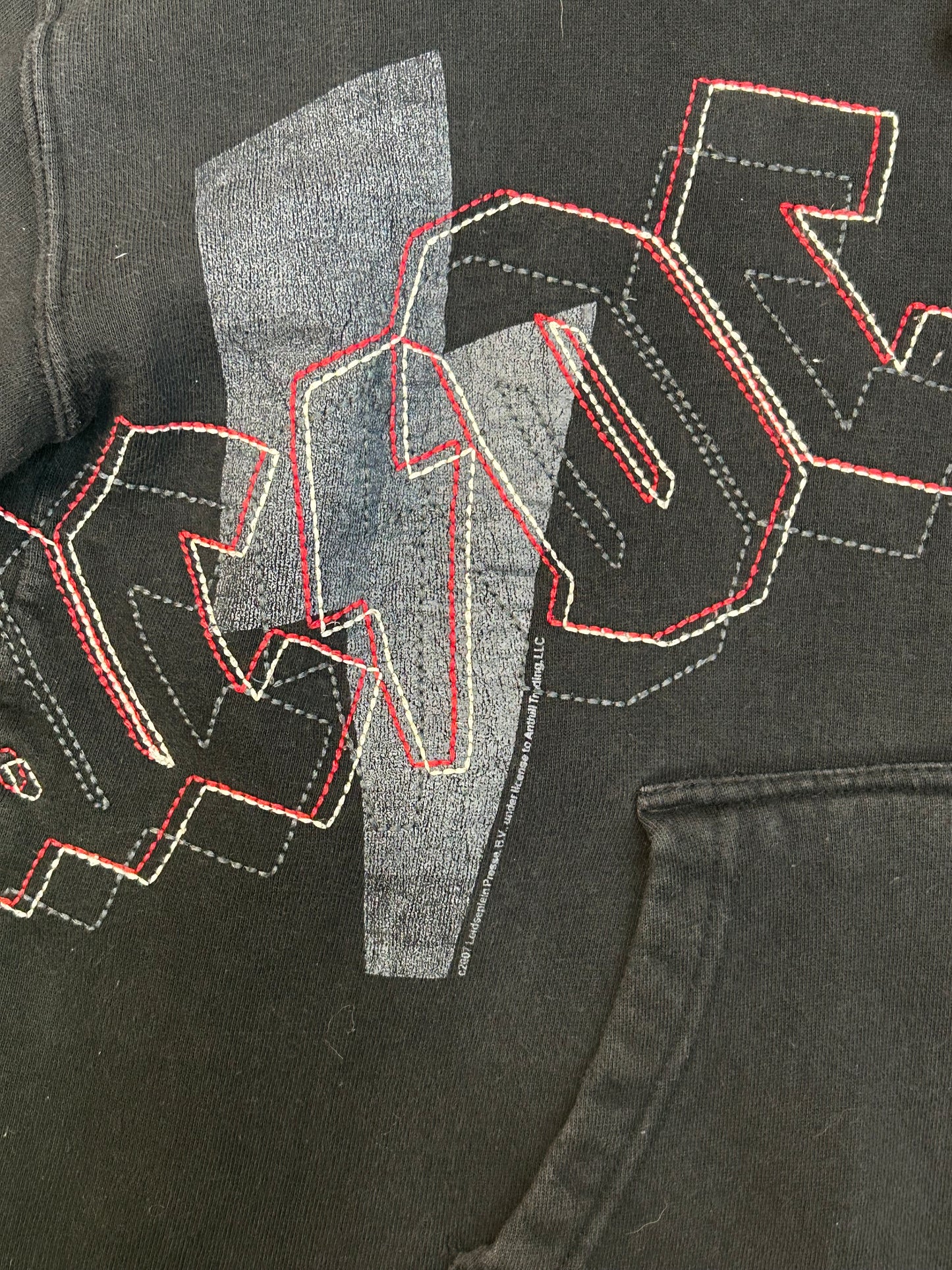 2007 AC DC Back In Black ZipUp Hoodie