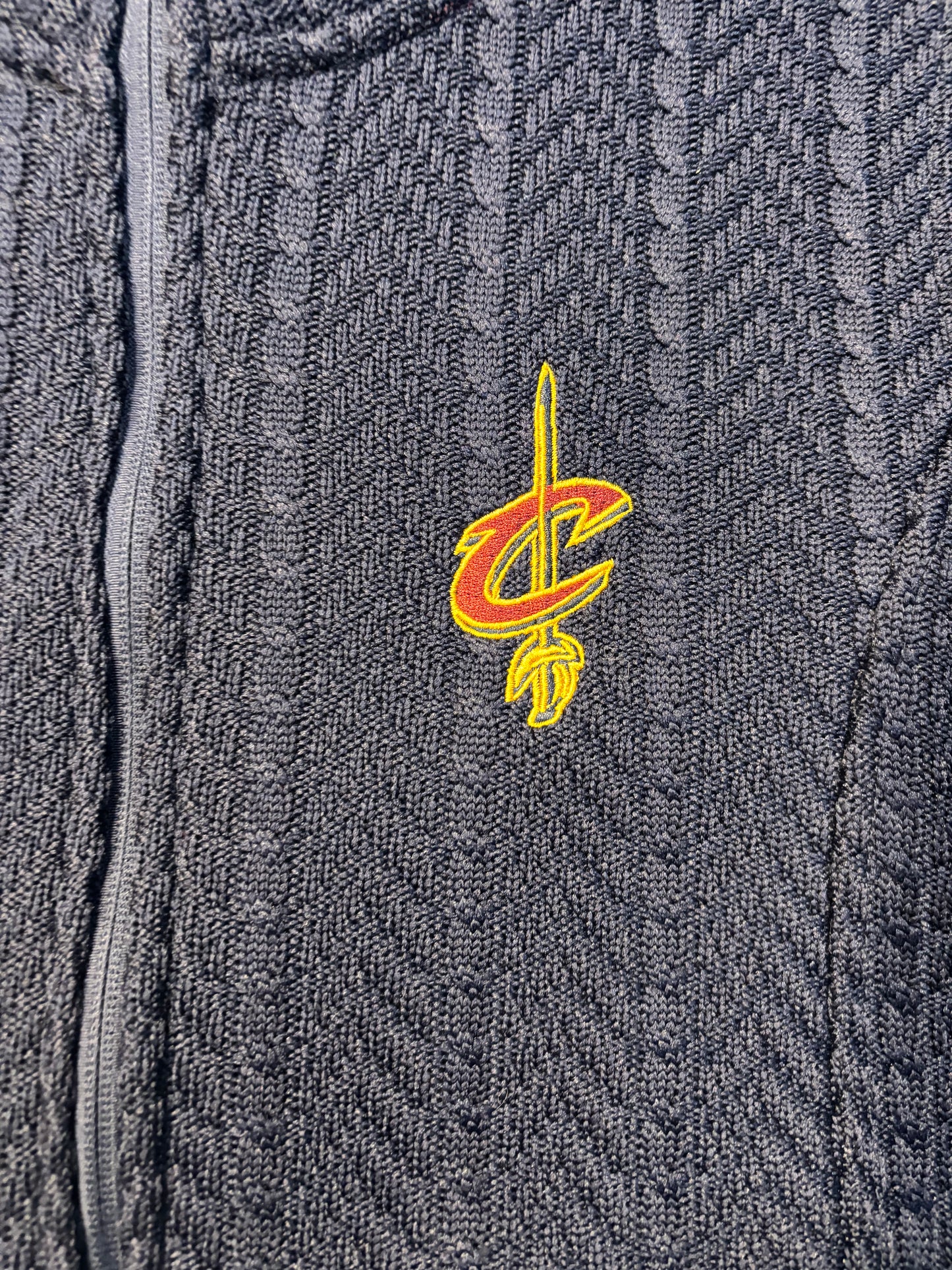 Womans Navy Blue Knitted Cleveland Cavaliers Jacket Size Small