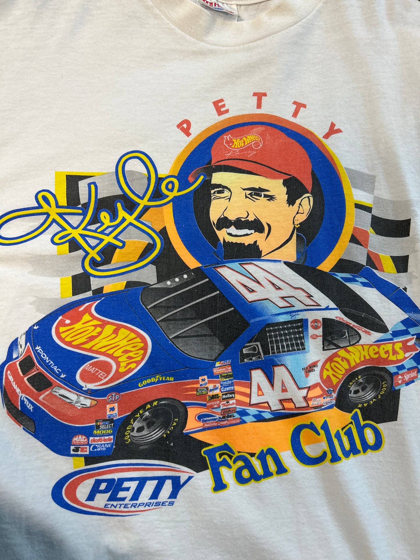 Vintage Kyle Petty Hot Wheels Fan Club Tee