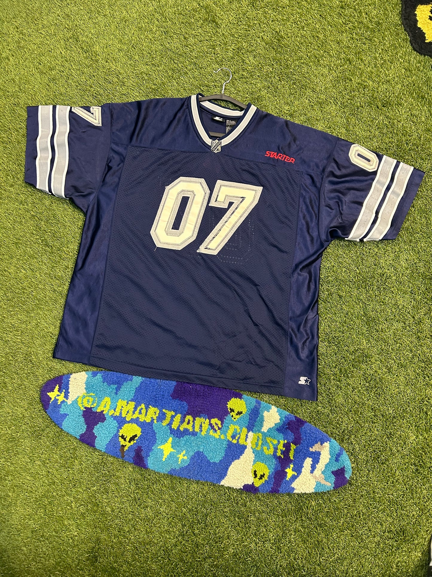 Vintage Starter #07 Blue Football Jersey