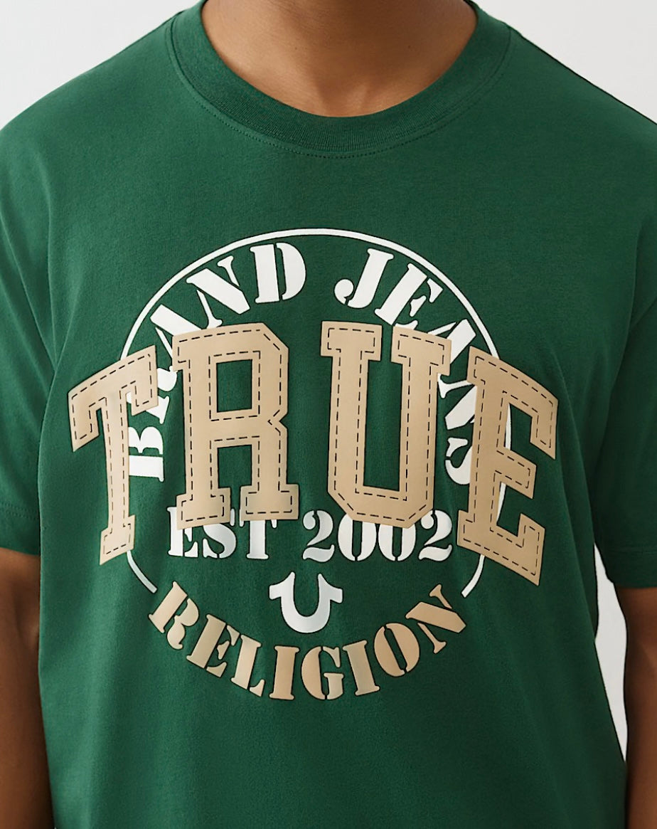 True Religion Logo Stitch Appliqué Tee