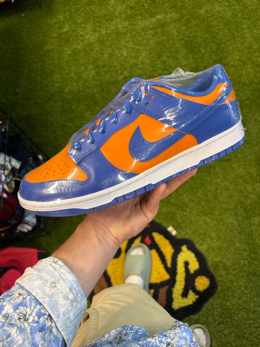 Nike dunk low blue orange size 11