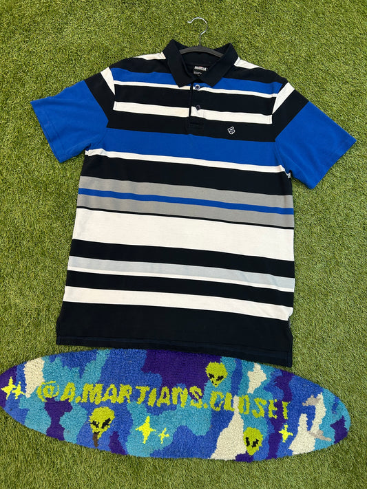 Y2K South Pole Stripped Collard Shirt