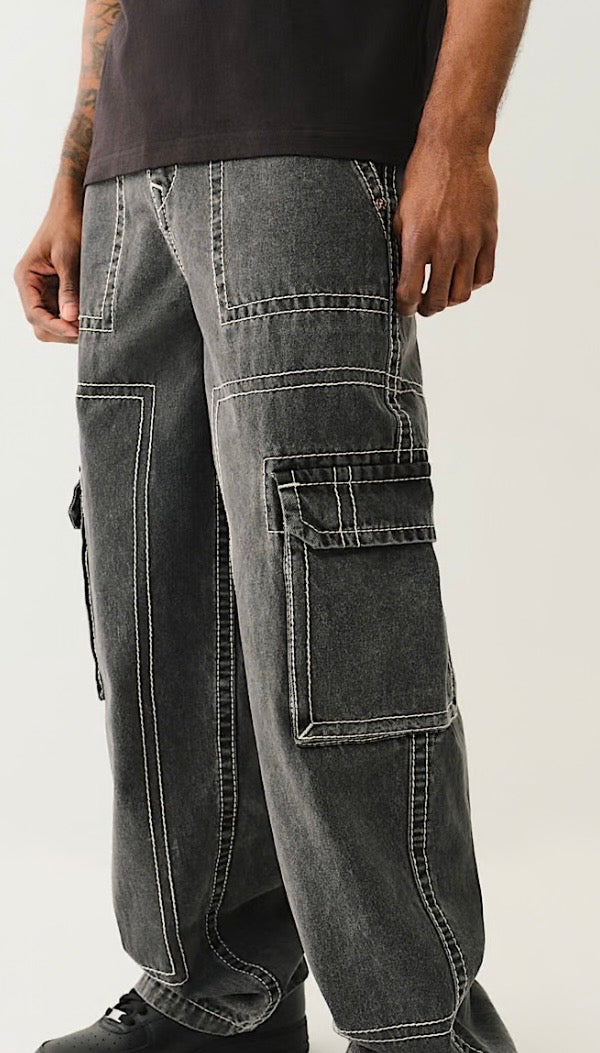 True Religion Baggy Big T Cargo Jeans