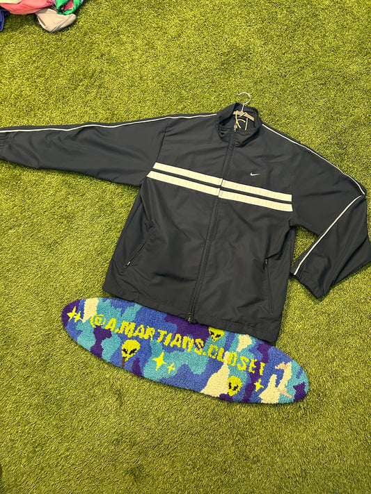Y2K Nike Track Jacket Double Stripe Across The Middle
