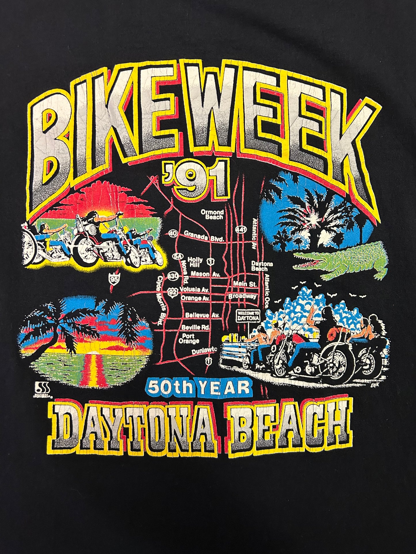 Vintage 1991 Bike Week Daytona Beach, Florida Tee