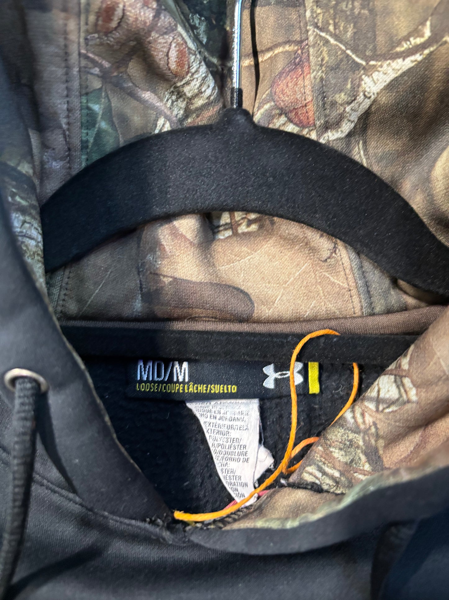 Black and Camo Under Armor Storm Hoodie Size Medium