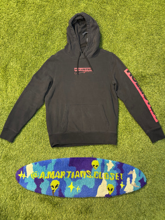 Black and Red Hollister California Hoodie Size Medium