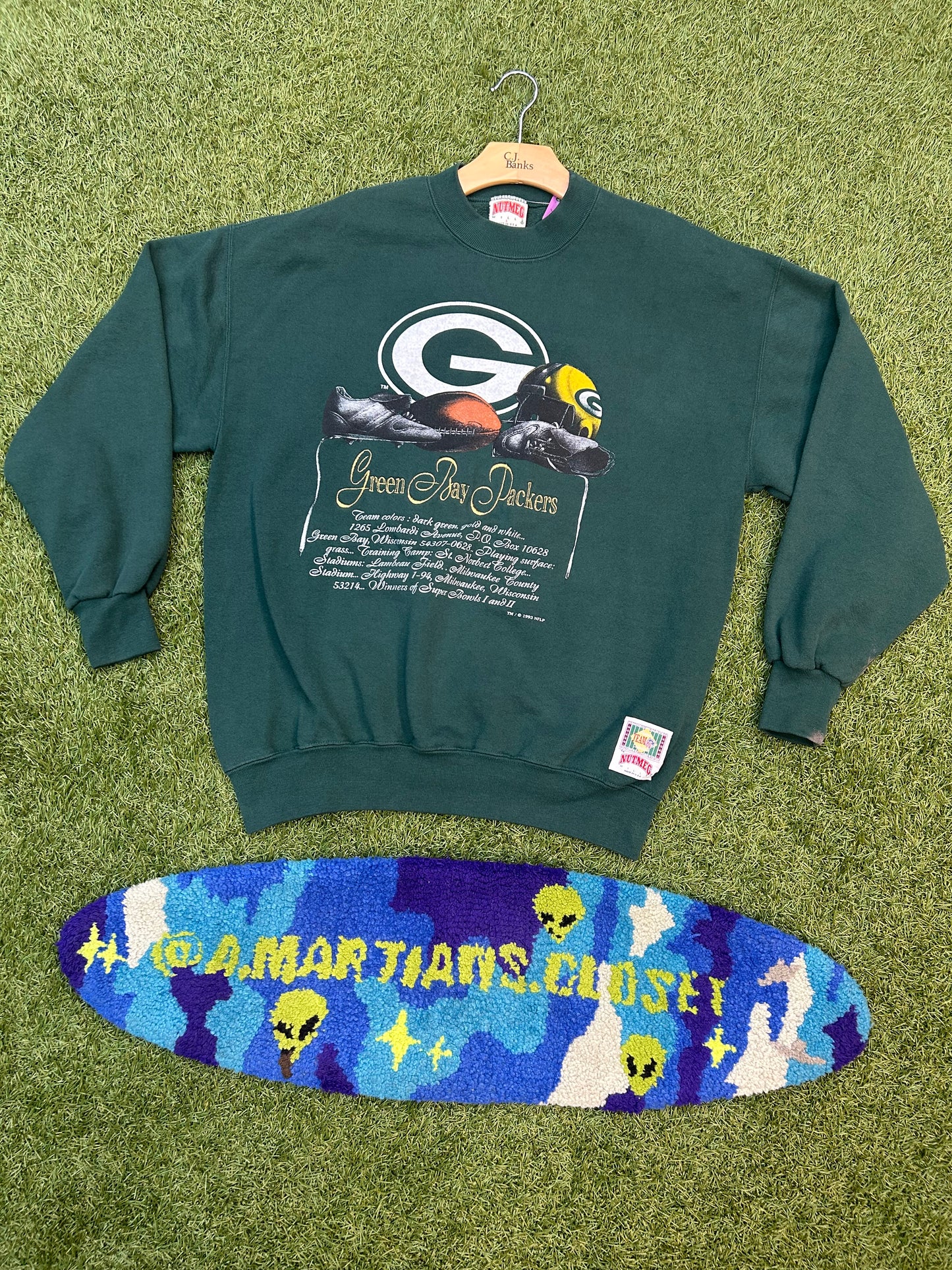 Vintage 1993 Green Bay Packers Team Information Crewneck