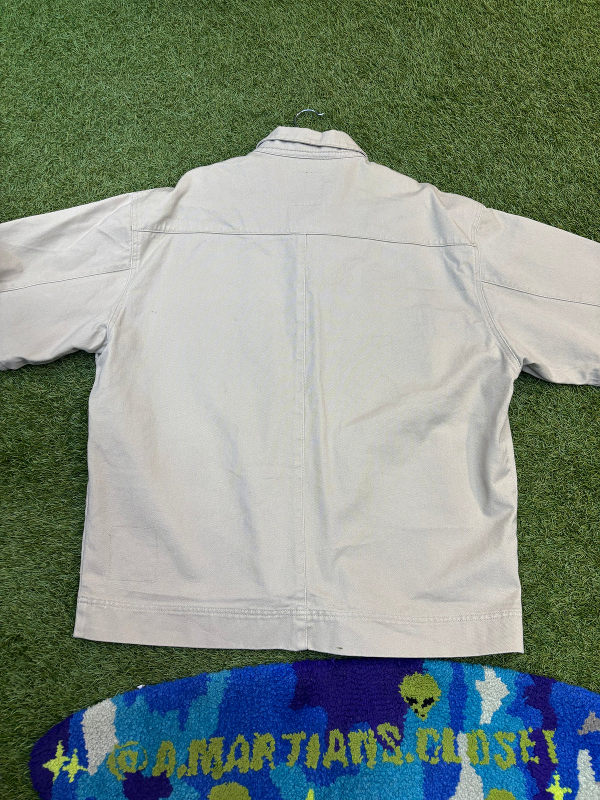Vintage Beige Cotton Work Jacket