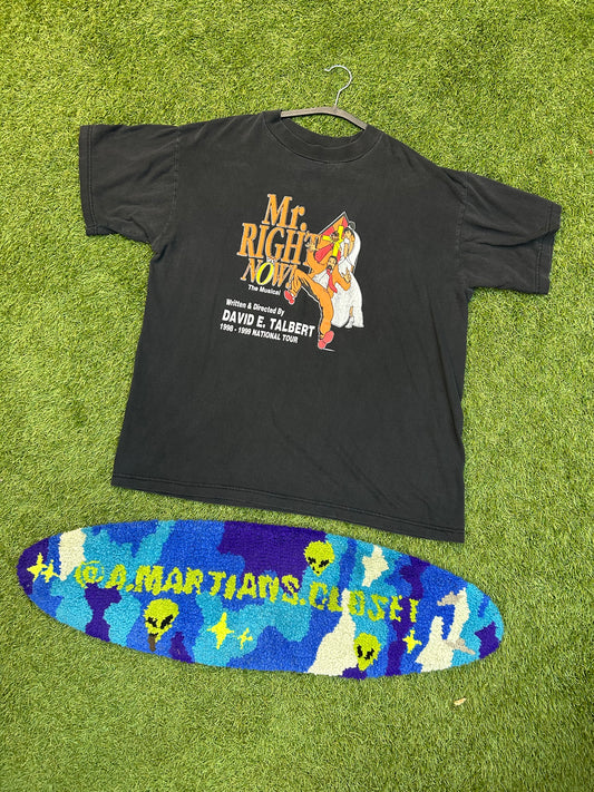 Vintage 1999 Mr Right Now The Musical Promo Tee