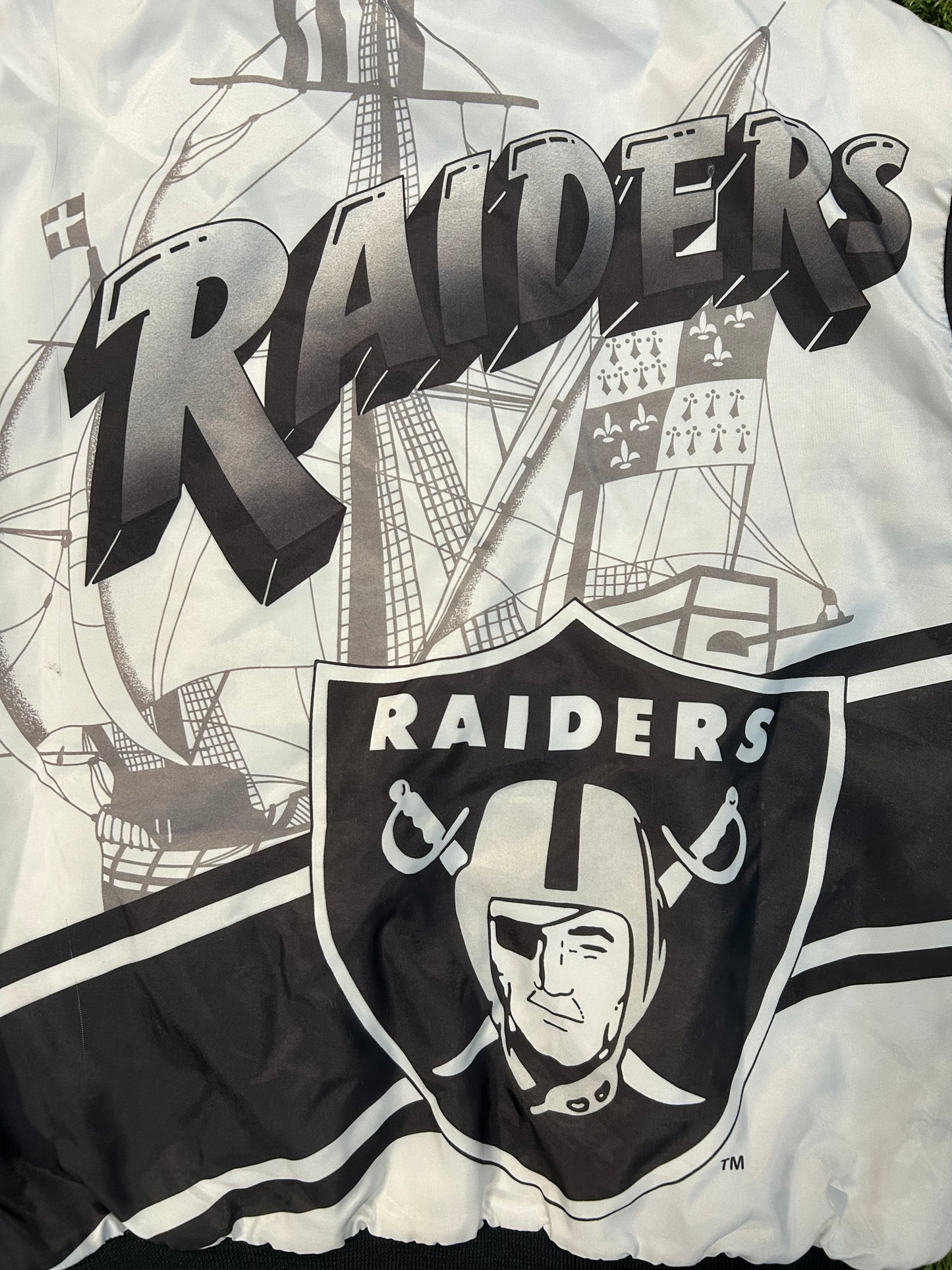 Rare Vintage 80s Chalk Line Los Angeles Raiders NFL Bomber Jacket