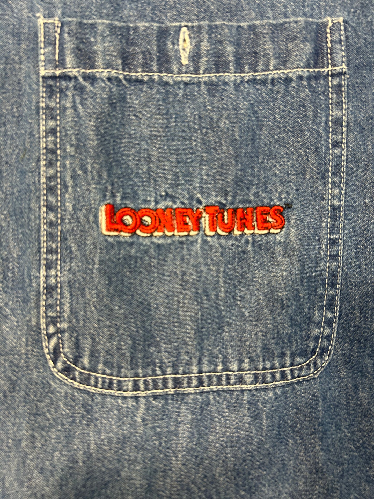 Vintage 1992 Acme Clothing Co. Looney Tunes Crew Denim Button Down
