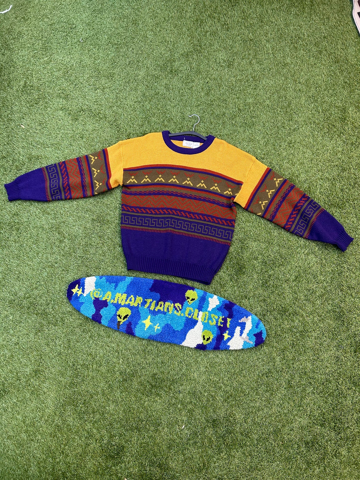 Vintage Tribal Print Knitted Sweater