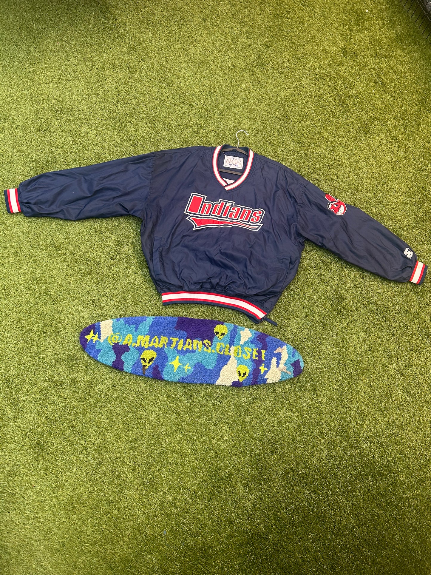 Vintage Starter Cleveland Indians Pullover W/Pockets