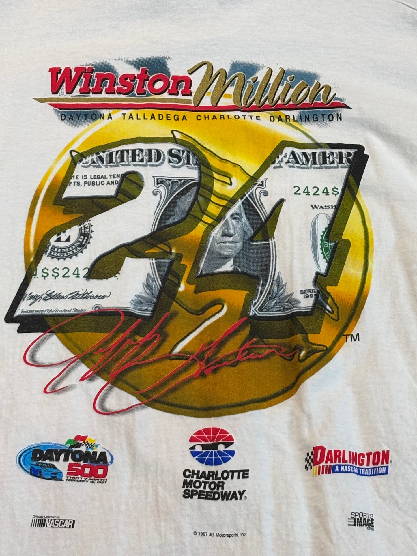 Vintage 1997 Jeff Gordon A Million To One NASCAR Tee