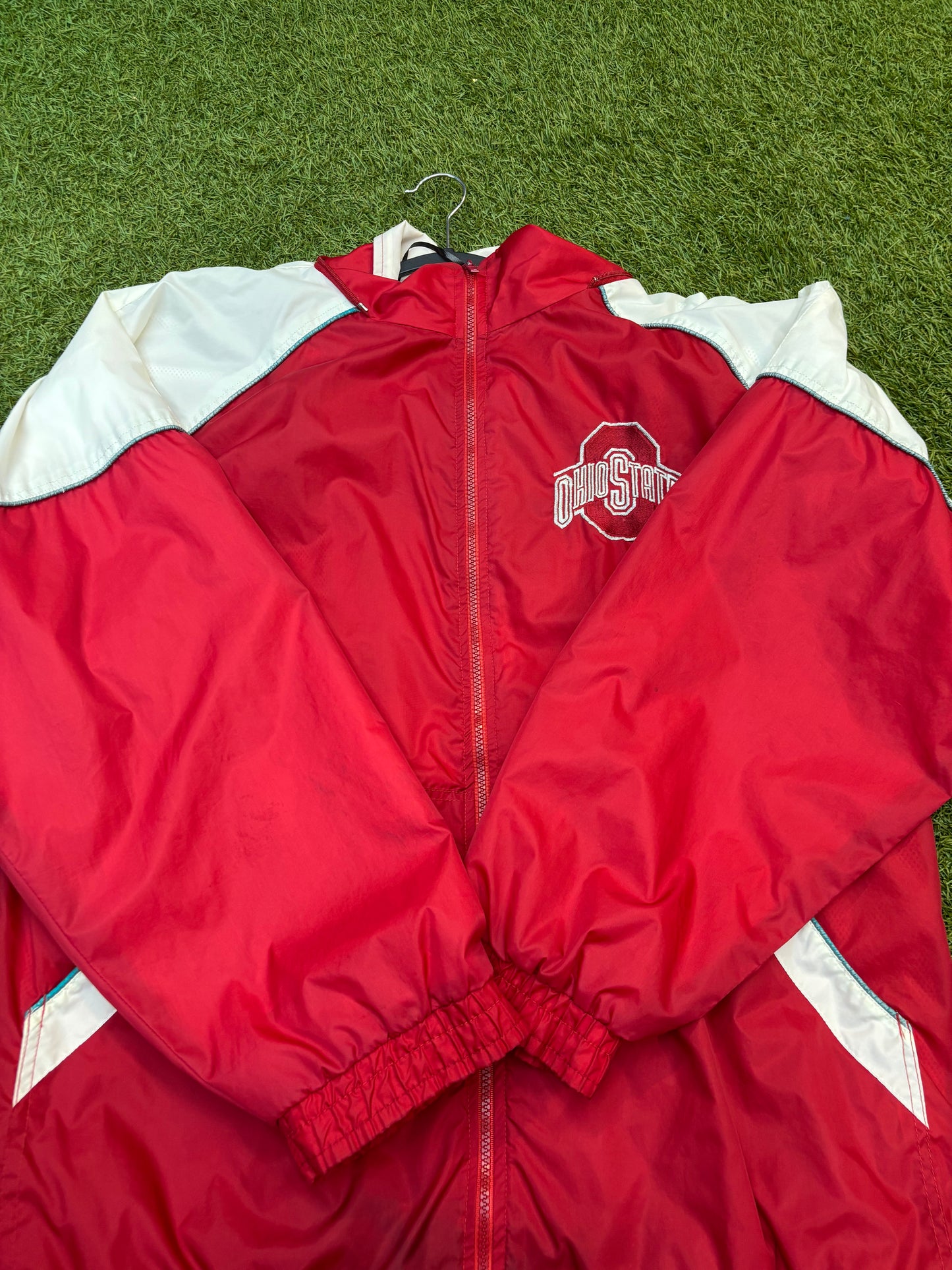 Vintage Red & White Starter Ohio State Windbreaker 90’s Jacket