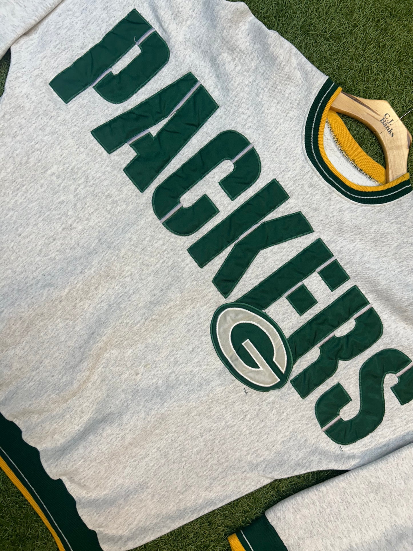 Vintage Green Bay Packers Across The Chest Logo Crewneck