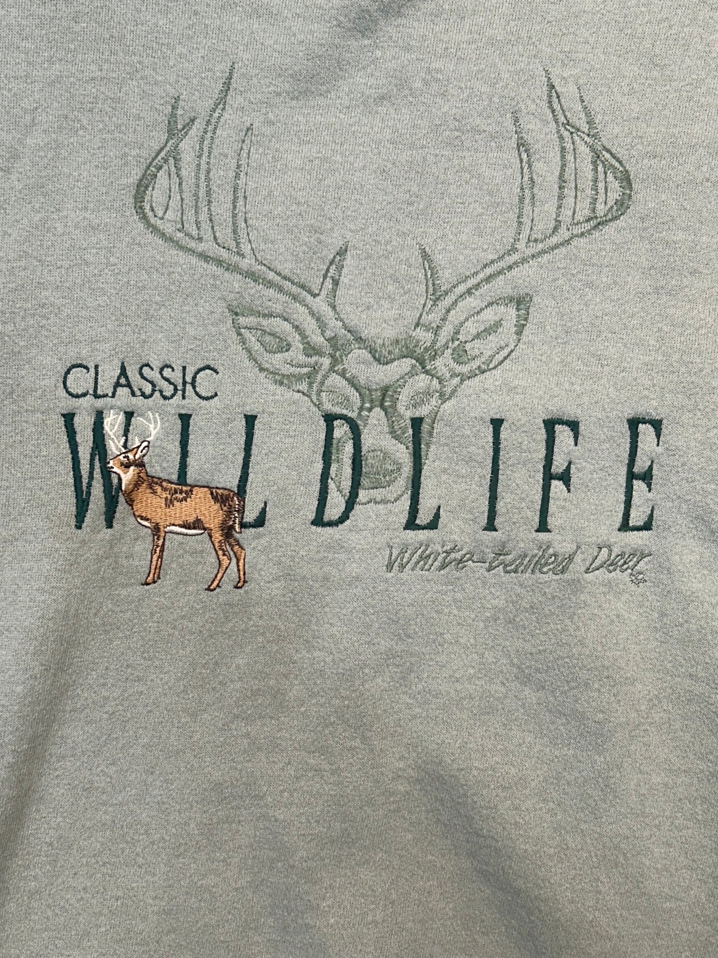 Vintage Classic Wild Life White Tailed Deer Crewneck