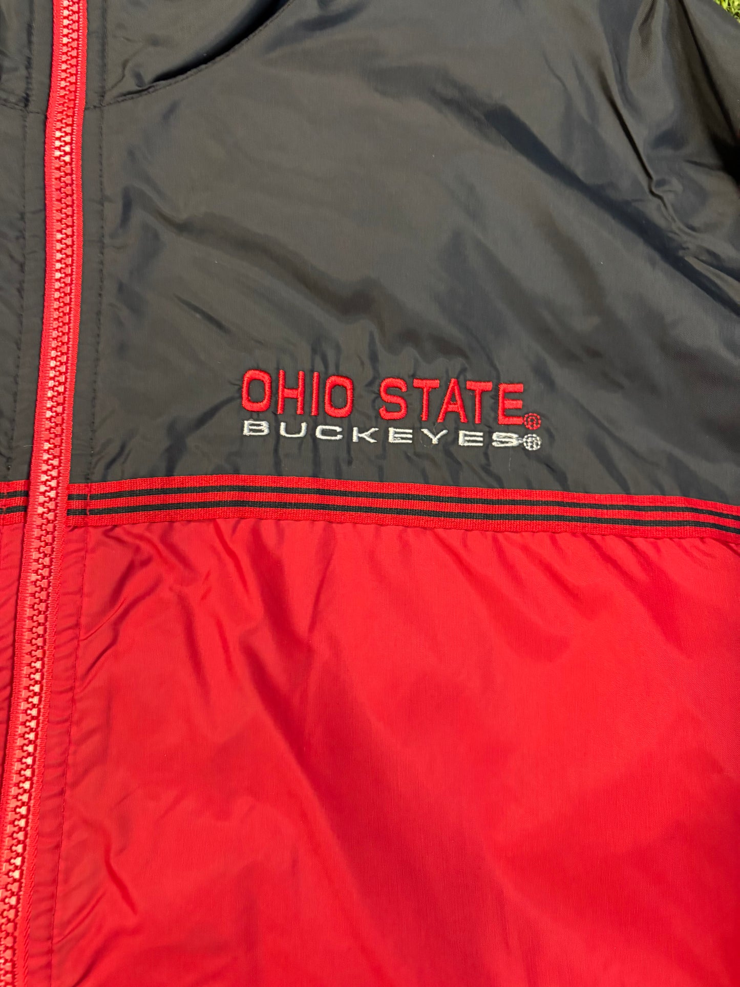 Ohio State Buckeyes Red and Black Jacket Size Large